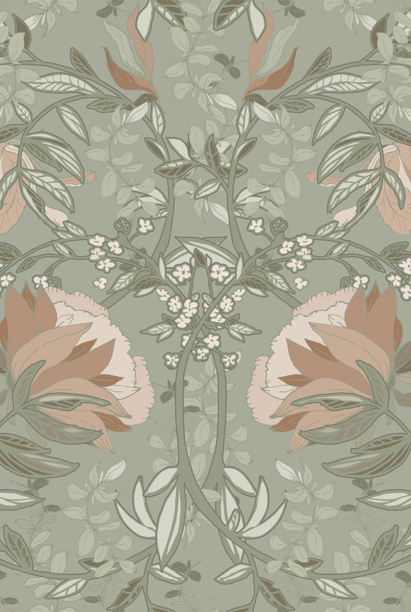 た様 VINTAGE FLOWERS 158-139459 | 輸入壁紙(クロス)のテシード