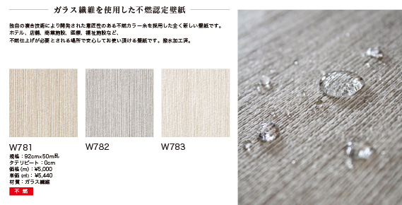 【新品未使用】NO BLAND｜クロス（長方形） FINETEXTILE W782 | 輸入壁紙(クロス)のテシード